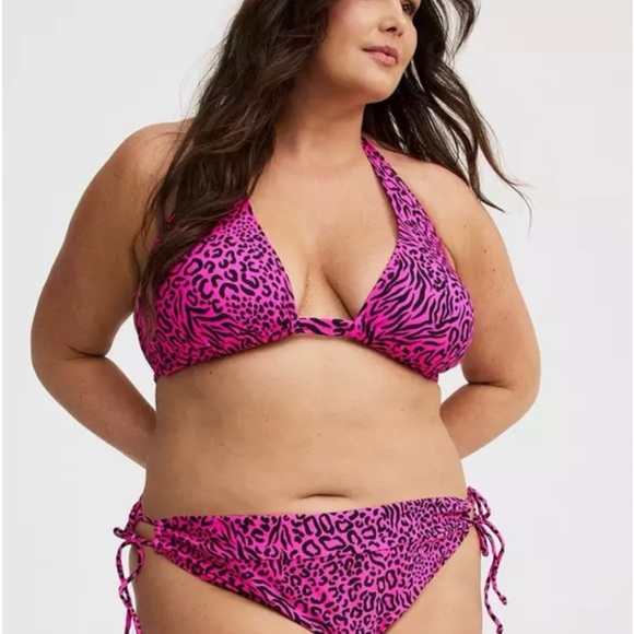 Torrid Vibrant Pink Animal Print Bikini - Picture 1 of 1